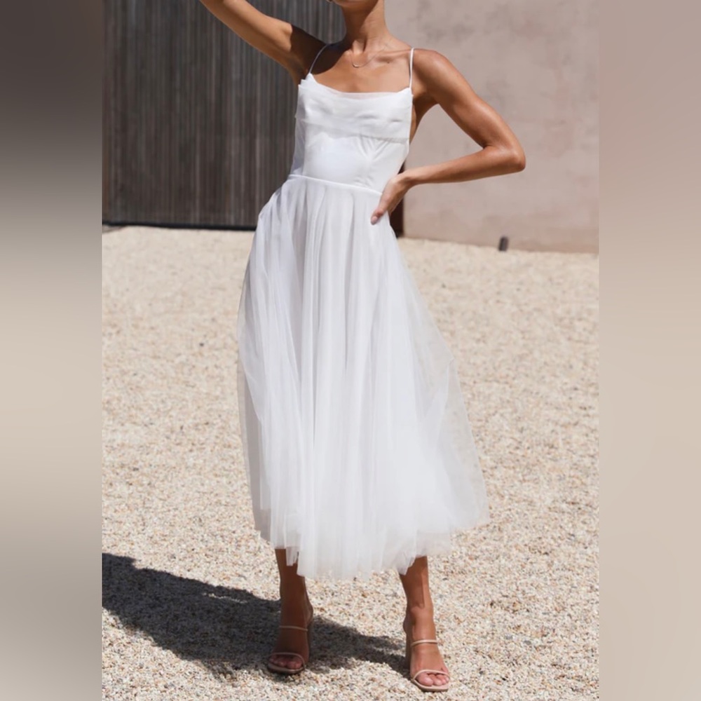 Women’s white wedding dress